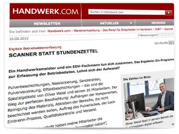 Scanner statt Stundenzettel