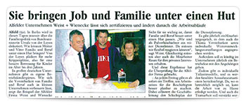 Sie bringen Job und Familie unter einen Hut