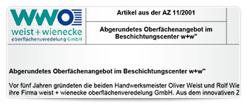 Abgerundetes Oberflächenangebot
